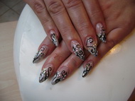 Zselé,akril díszítéssel